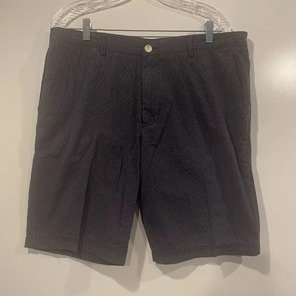 Hugo Boss Blue Striped Clyde Regular Fit 10.5” Shorts Size Mens Size 36R‎ (260)